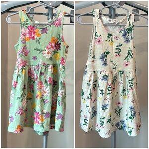 Two H&M Toddler Girls Sleeveless Sundresses, 3-4T